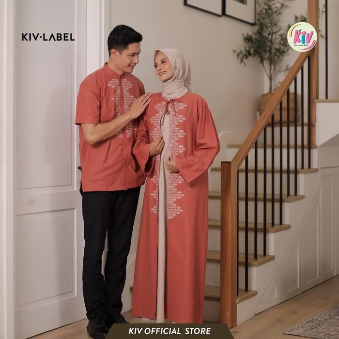 Bsh Kiv Sarimbit Terracotta Gayatri Series Lebaran Baju Muslim Raya Keluarga Family Set Couple Gamis