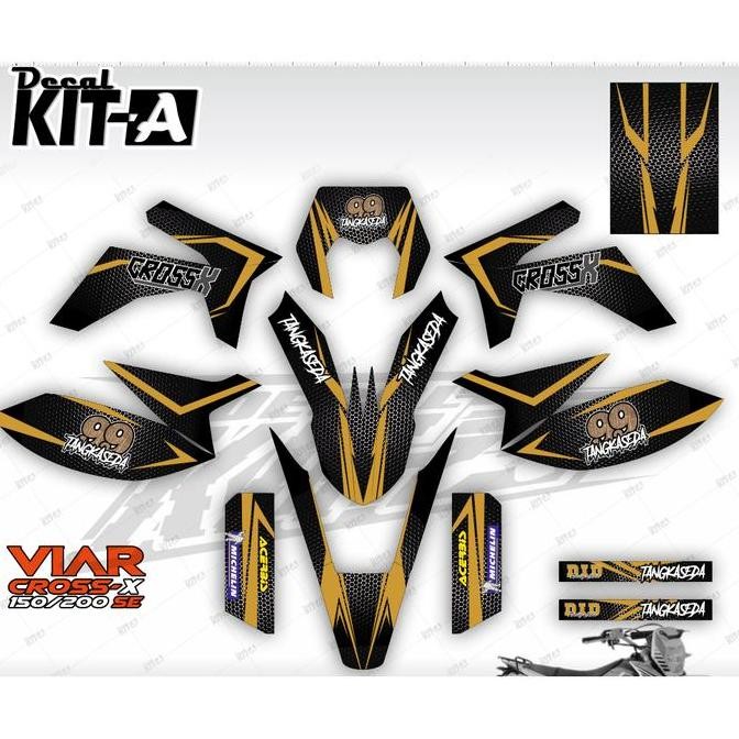 Decal Stiker Motor Viar 200 cx Karbon Striping Sticker Viar 150 cx