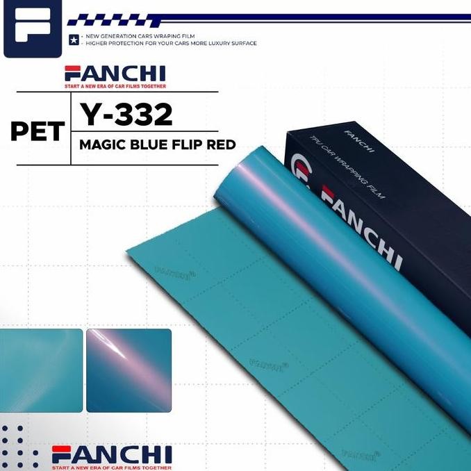 

ROLL 50CM Sticker FANCHI Y-332 Y332 Magic Blue Flip Red Biru Lembayung Merah PET 50CM ROLL