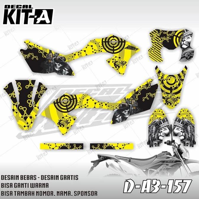 Decal Sticker Klx Bf 150 Kuning Striping Klx g Stiker Klx 150 Bf 157
