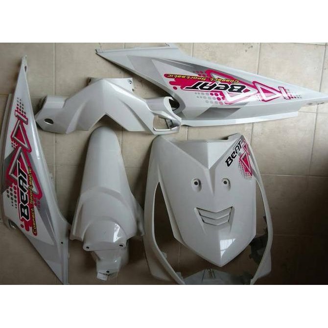 cover body honda beat karbu fullset PUTIH