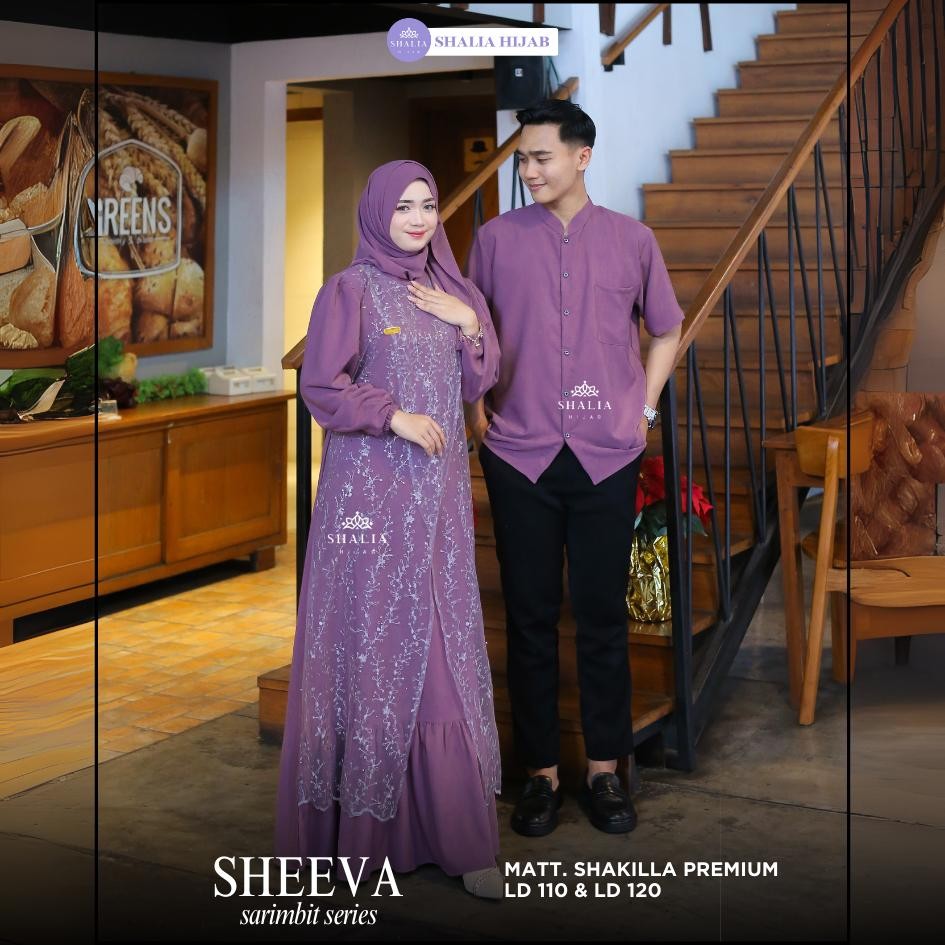 Bsh Sheeva Dress Sarimbit Couple Keluarga Luxury | Gamis Koko Brokat Tile Premium Busui Muslim Konda
