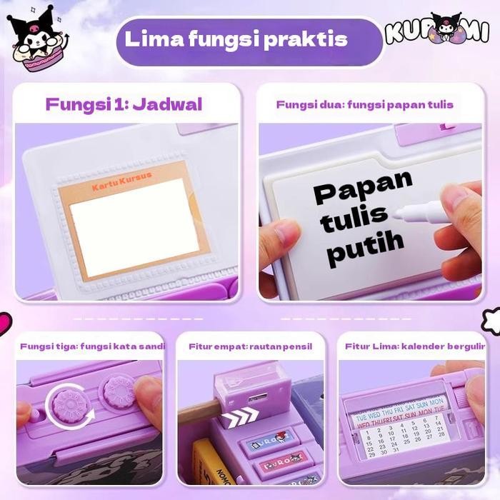 

WSS COD 9 Fungsi KOTAK PENSIL + Pena Magic / Kotak Alat Tulis Multifungsi Kunci Kode Dua Sisi Sanrio Tingkatkan ke ukuran yang lebih besar