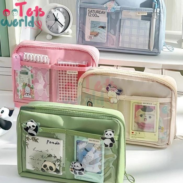 

WSS Tempat pensil alat tulis Creative Oxford multifungsi tas perlengkapan kantor dan anak sekolah kotak pensil perlengkapan kantor stationary bag