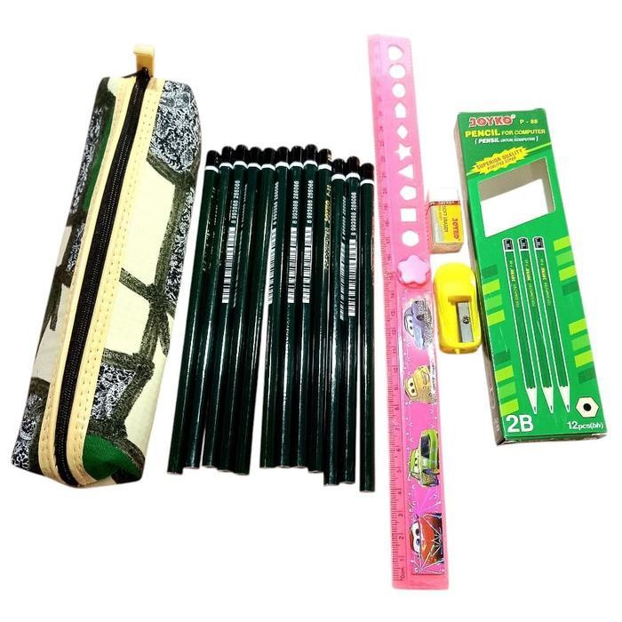 

WSS [12 Pcs] Pensil 2B Joyko P-88 Bonus Tempat Pensil + Penggaris Lipat 30cm + Penghapus + Rautan Alat Tulis Sekolah Stationery
