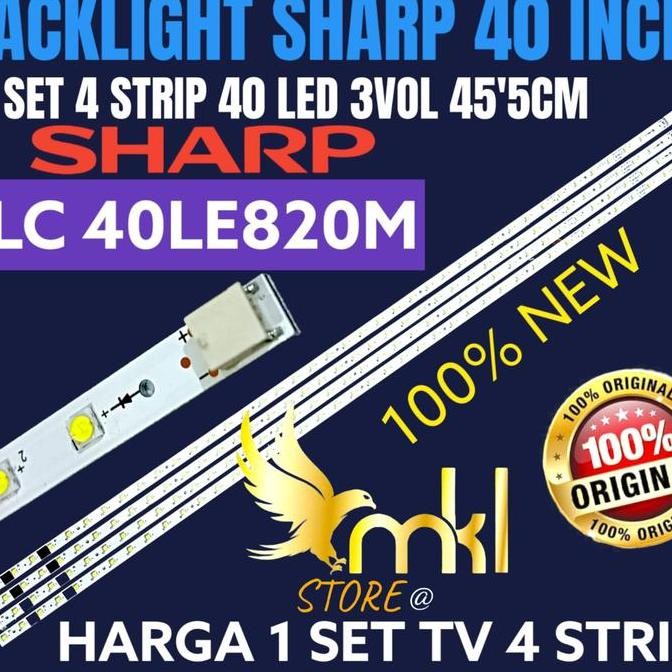 BEBAS ONGKIR - BACKLIGHT TV LCD LED SHARP 40 INCH LC 40LE820M