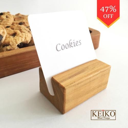 

WSS Name card holder / price tag holder / wood place card holder / barcode