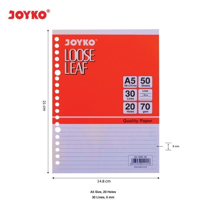 

WSS Loose Leaf Isi Kertas File Binder Joyko Paper
