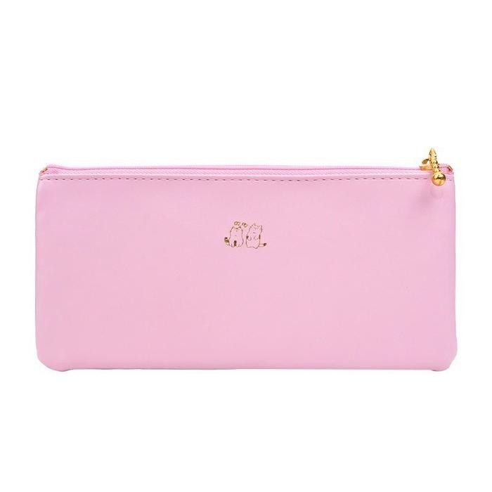 

WSS OHSOME - Fanz Studio Leather Pen Case Tempat Pensil Dengan Icon Kucing Warna Hijau/Pink