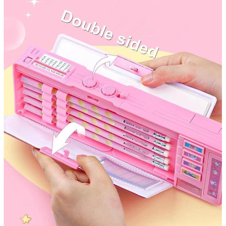 

WSS Tempat Pensil Password Multifungsi Sanrio Cinnamoroll Biru Kuromi Ungu Melody Pink Astronot Rocket Roket Karakter Lucu Kotak Pensil Alat Tulis Bahan Tahan Air Berkapasitas Besar