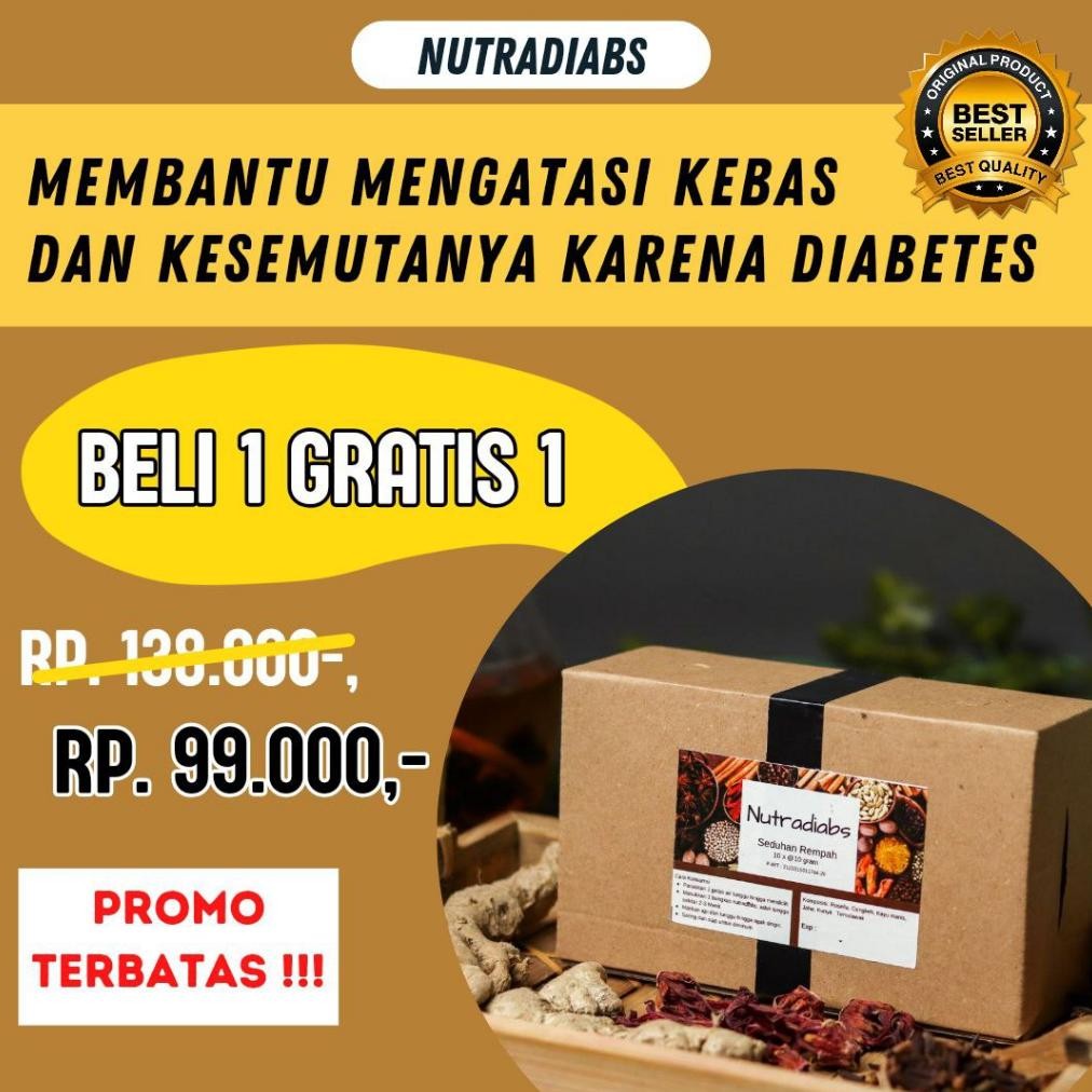 

(Terbaru) [PROMO BELI 1 GRATIS 1] NUTRADIABS HERBAL SOLUSI KEBAS KESEMUTAN KARENA DIABETES (Terlaris)