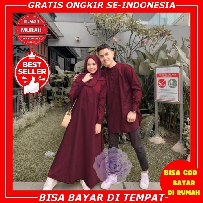 Bsh Gamis Couple Lebaran Lebaran Terbaru 2022 Kekinian Bareng Doi Suami Istri Dress Syari Keluarga P
