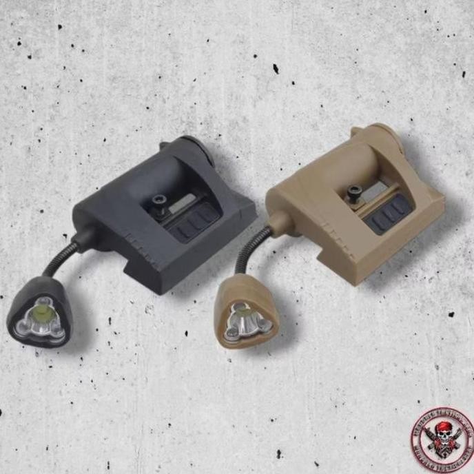 Senter Helm Tactical / Helmet Light Mpls Charge Helmet Lamp 4 Mode Green Red Ir Laser Helmet Flashli