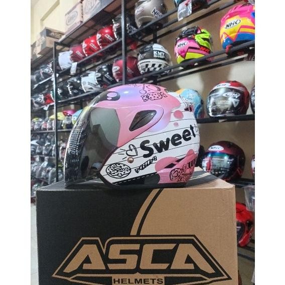 Helm Asca Strike Sweat Pink Original 100%