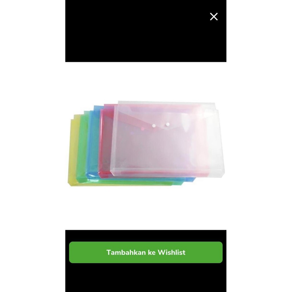 Original Map Plastik Kancing Punggung Daichi Folio Tebal