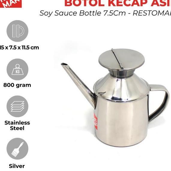 

Botol Kecap Asin Soy Sauce Bottle 7.5 Cm Restomart Stainless Steel 2018048 F6