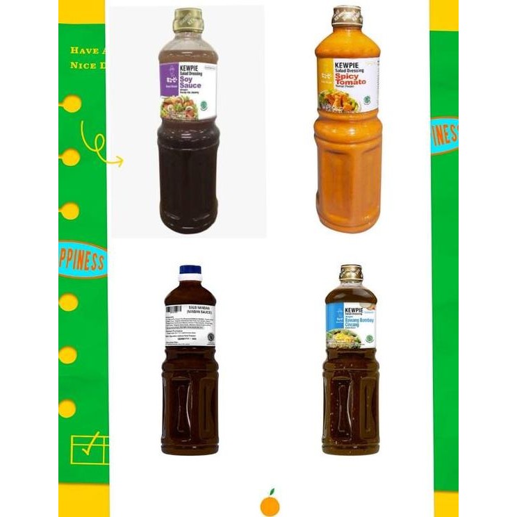 

Kewpie Sauce Saos Saus Grated Onionnanbansoy Saucespicy Tomato 1Lt Halal Bpom