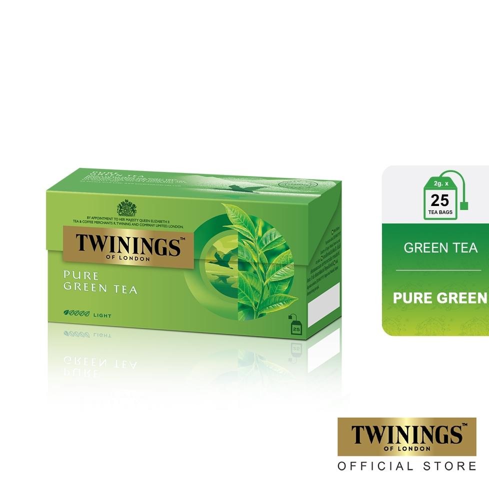 

SALE! TWININGS TEH HIJAU CELUP PURE GREEN TEA | 25 X 2GR | GREEN TEA PREMIUM UK