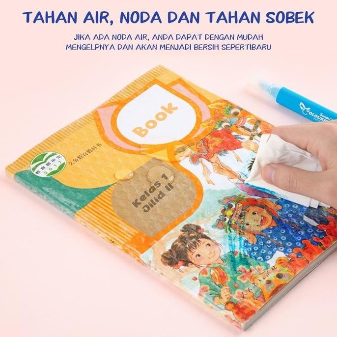 

10 PcsSampul Buku Aesthetic PVC Tahan Air Sampul Buku Plastik Buku Tulis Sekolah