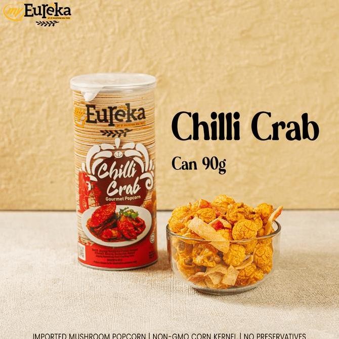 

Snack Cemilan Eureka Popcorn rasa Chilli Crab 70g | Makanan Ringan Impor rasa Premium Seafood