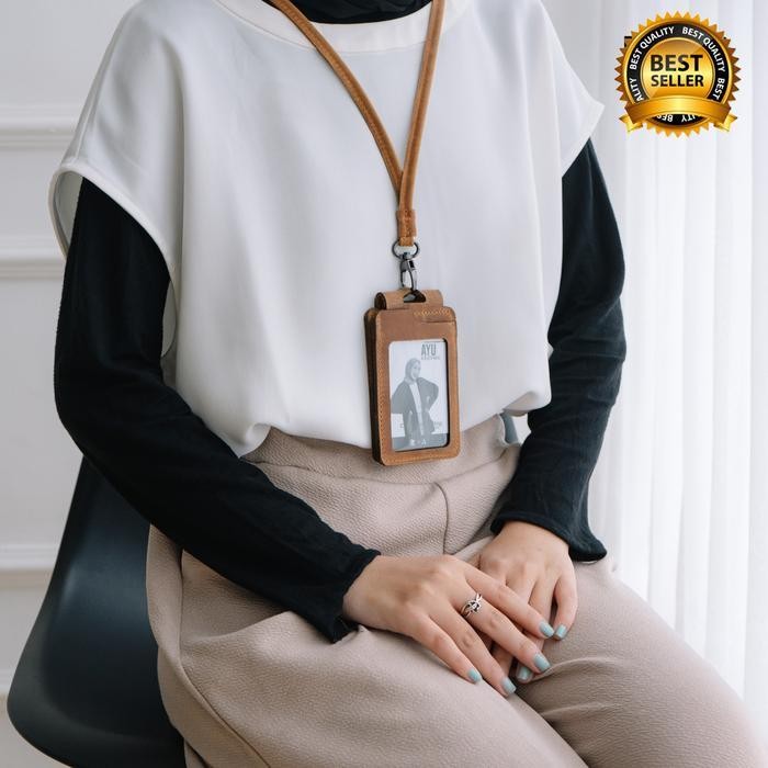 

Gantungan Kartu Id Card Lanyard Id Card Magnet 2 Sisi Kulit Sapi Asli Foto Original Dan Terpercaya