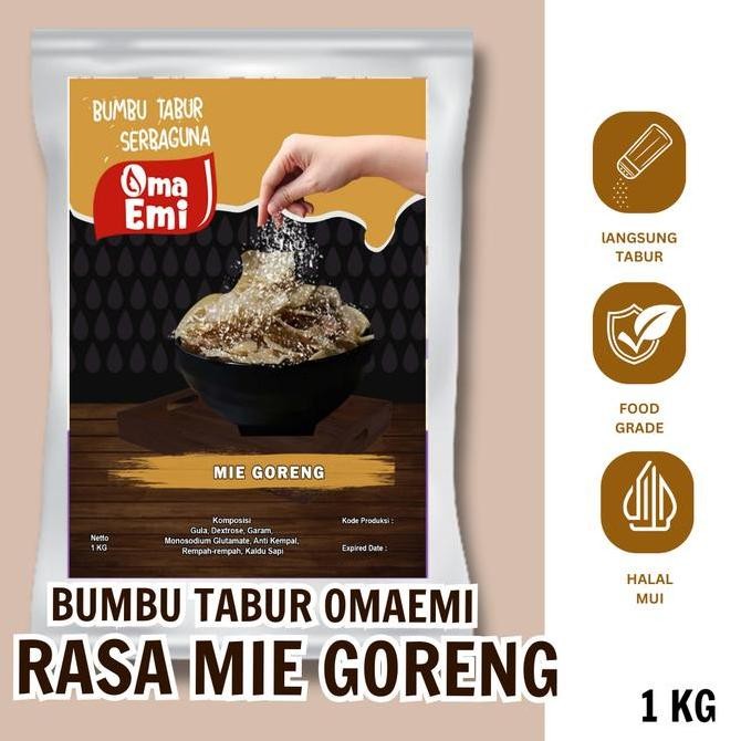

BUMBU TABUR MIE GORENG HALAL KUALITAS TERJAMIN 1 KG
