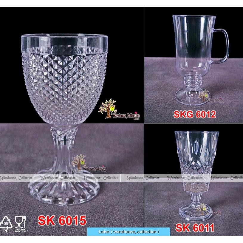 Terlaris Gelas Cafe // Gelas Piala Sloki Acrylic - 6011 || 6012 || 6015 Golden Sunkist / Gelas Akril