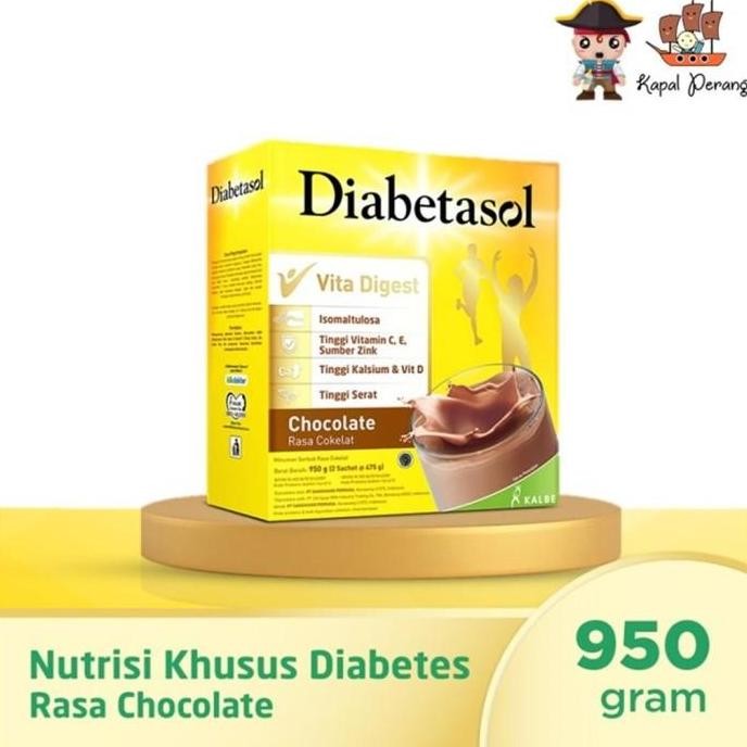 

Original Diabetasol Cokelat 950gr Susu Diabetes Nutrisi Harian Rasa Coklat