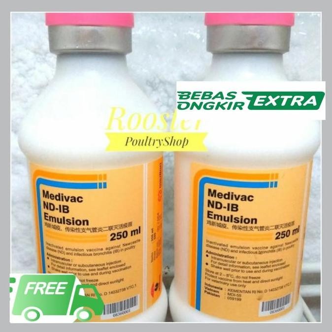 Vaksinasi Vaksin Ayam Vaksin Unggas ND IB EMULSION 250ML