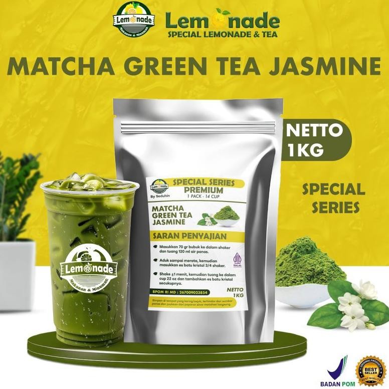 

SALE! MINUMAN MATCHA JASMINE 1KG - BUBUK TEH HIJAU JASMINE PREMIUM