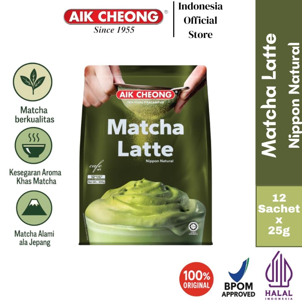 

SALE! AIK CHEONG MATCHA GREEN TEA LATTE 12 SACHET - MINUMAN SERBUK MATCHA JEPANG 300GR