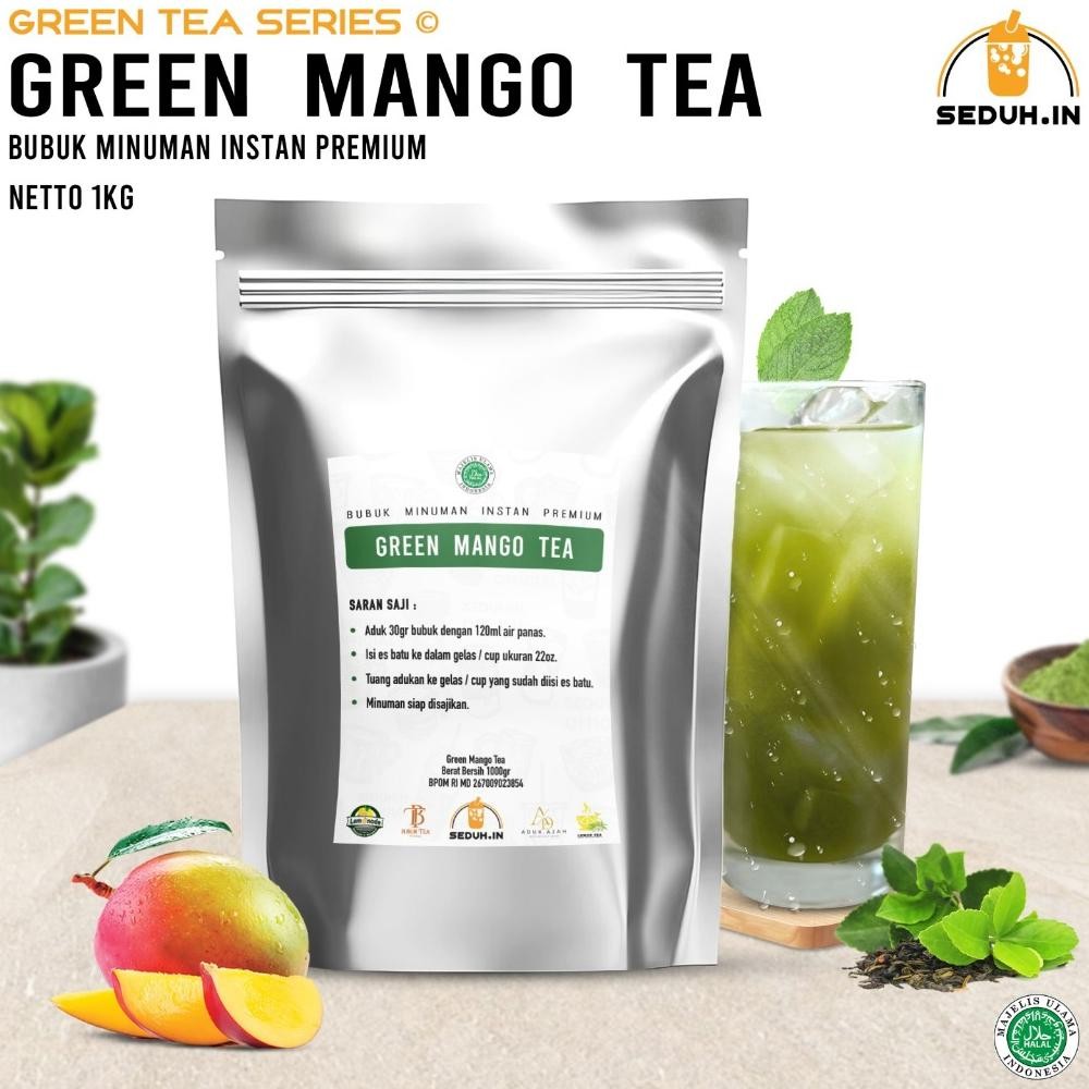

SALE! GREEN TEA MANGO 1KG - BUBUK MINUMAN TEH HIJAU RASA MANGGA