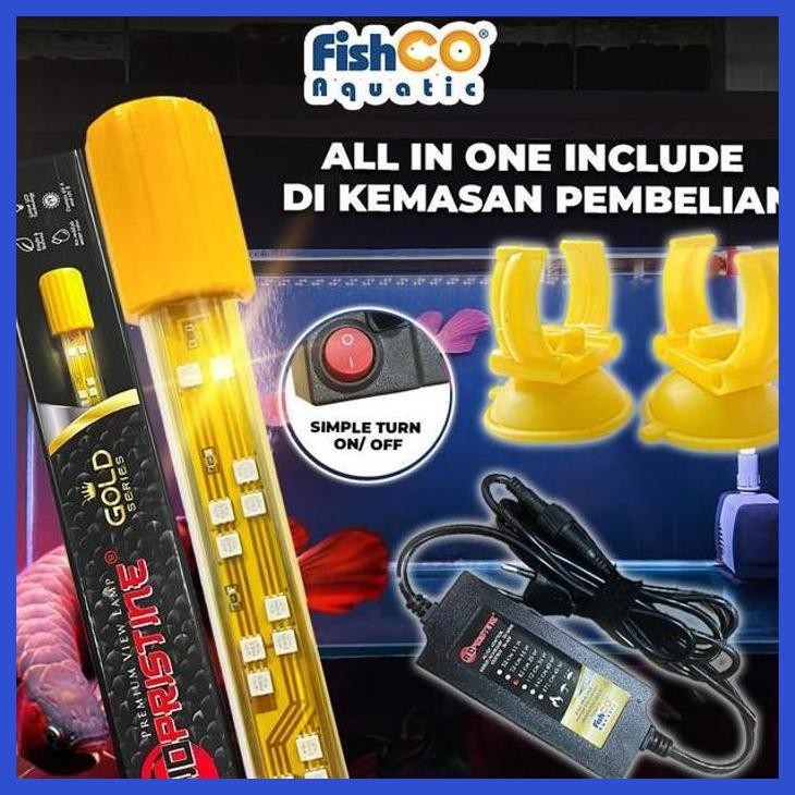 (RATUBEE) BIOPRISTINE LAMPU VIEW LAMP GOLD 142CM - LAMPU CELUP AQUARIUM PERALATAN AQUARIUM IKAN AKUA