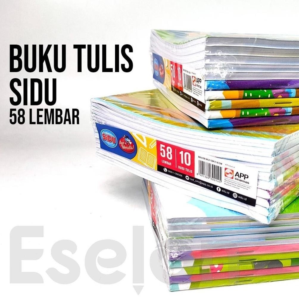 

Siap Kirim Buku Tulis SIDU 58 Lembar Garis - 1 Pack Isi 10 Buku / 10pcs