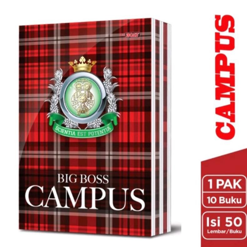 

Siap Kirim Buku Tulis Big Boss Campus 50 Lembar - 1 Pak Isi 10 Buku Original