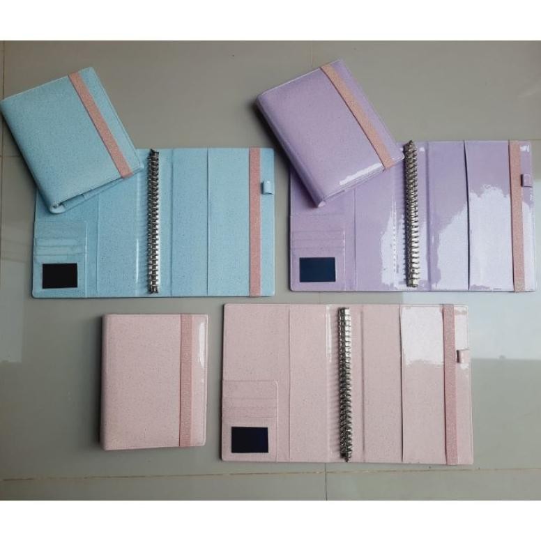

Siap Kirim Binder Premium Glitter Hologram - Strap A6 6Ring A5 20Ring B5 26Ring | Notebook Lucu