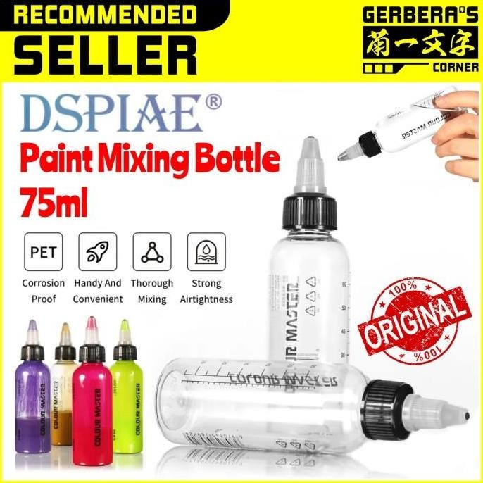 

Dspiae Spare Bottle 75Ml Paint Mixing Bottle Botol Kosong Cat