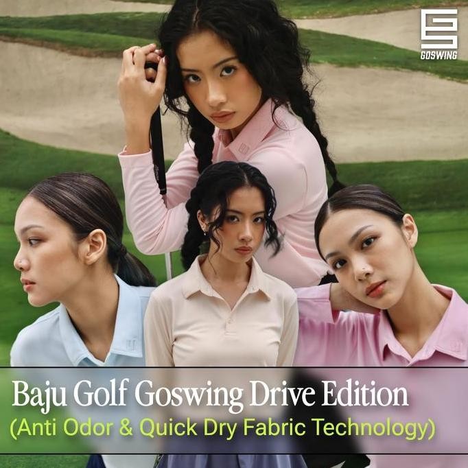 Baju Golf Wanita Lengan Panjang Goswing - Drive Edition (Golf Polo Shirt)