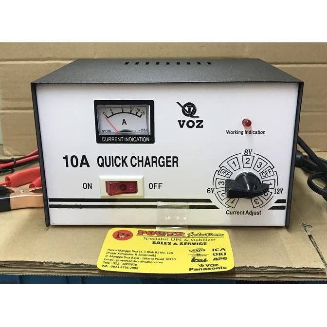 Charger Aki 10A Charger Mobil Motor Quick Dan Otomatis Kualitas Bagus
