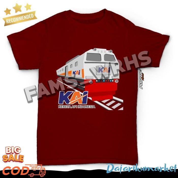 Fams Wrhs Baju Kaos Anak Kereta Api Kai Laki Perempuan Jawa Timur