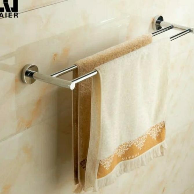 Rak Handuk stenlis 70cm . Jemuran Handuk . Gantungan Handuk murah