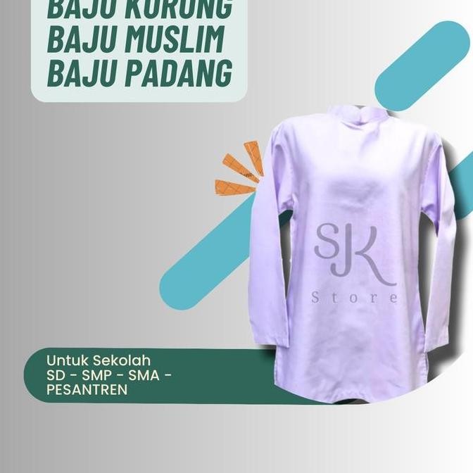 New Baju Muslim / Kurung / Padang Untuk Anak Sekolah SD/SMP/SMA/Pesantren kain Katun Oxford Nyaman A
