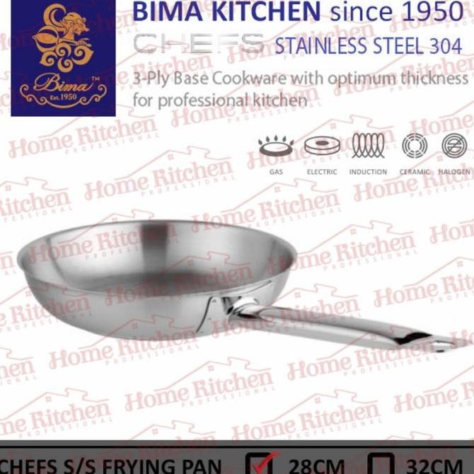 Bp1901528 Panci Penggorengan Stainless Bima Chef Frying Pan Sus304