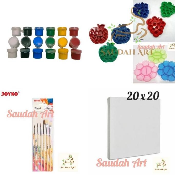 

Paket Kanvas Lukis 20X20 (Kanvas,Kuas,Palet,Cat Akrilik 5Ml)