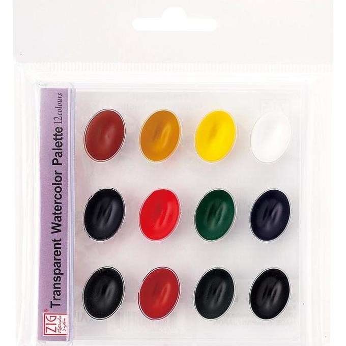 

Zig Transparent Watercolor Palette Set 12 Colours (Wskg 301-2)