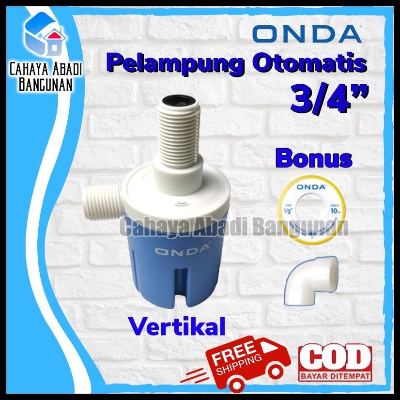 PELAMPUNG OTOMATIS TANDON TOREN KRAN AIR TANPA LISTRIK ONDA 3/4 INCH