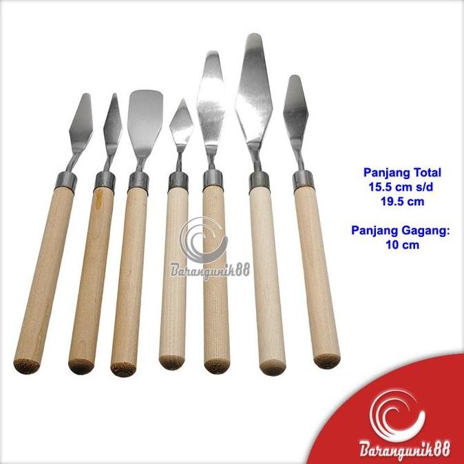 

[7 Pcs] Pisau Spatula Lukis Dekorasi Kue Pisau Palet Cake Painting Knife Paint Art