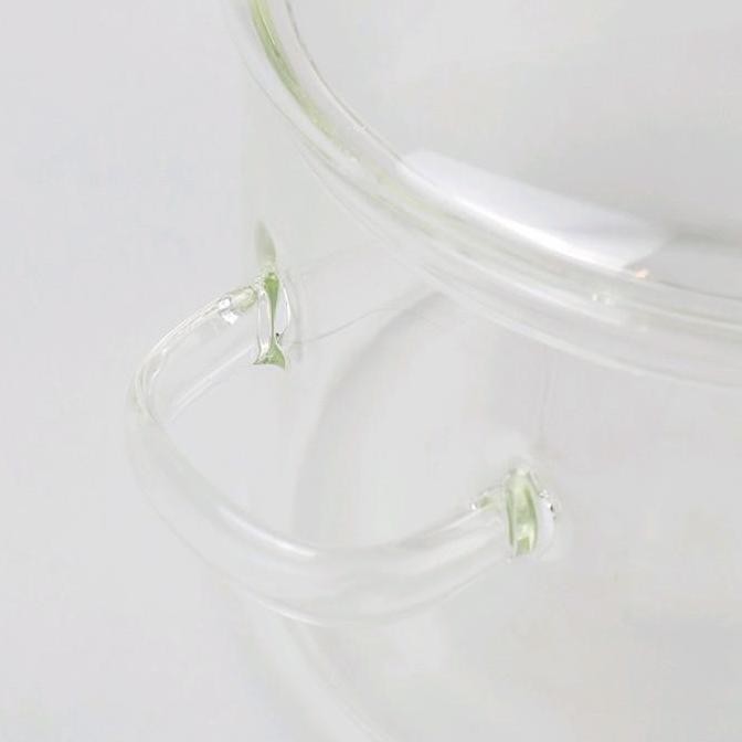 panci masak kaca tahan panas panci sop transparan panci kaca bening TA