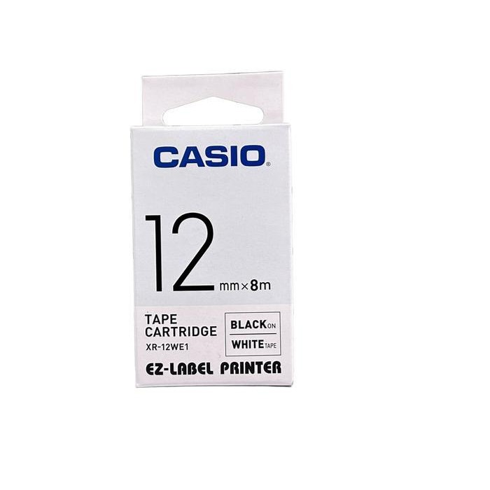

Label Printer Xr-12We1 2Mm Black On White Tape Label Casio/Casio 12Mm Original Dan Terpercaya