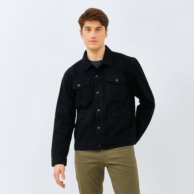 Emba Denim - Trevor Casual Trucker Jacket Bahan Denim Regular Fit   Jaket KS